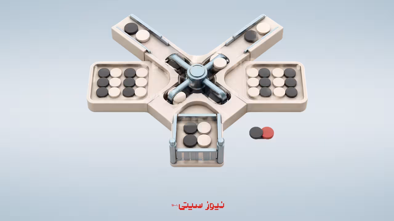 دستگاه نمادین تفکیک حجم معاملات (Trading Volume) با توکن‌های سیاه، سفید و قرمز
