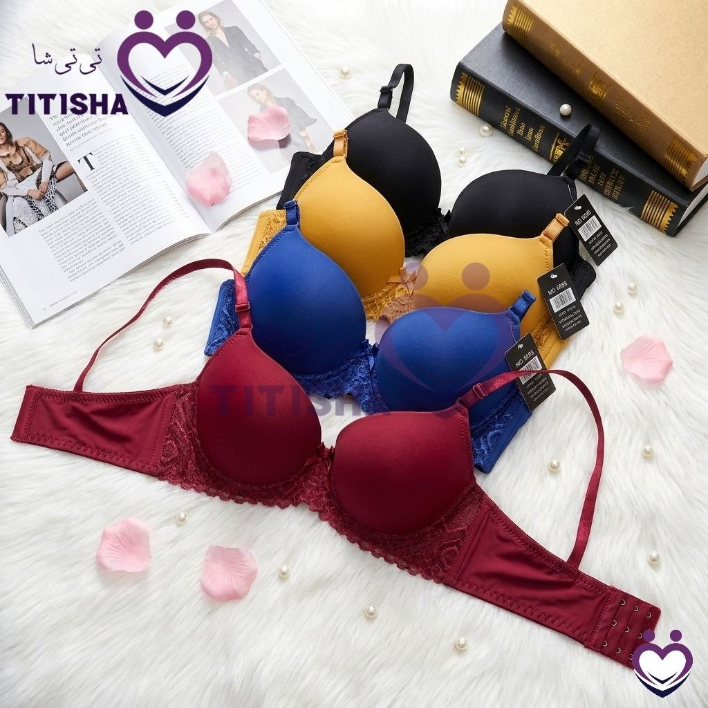 سوتین اسفنجی فنردار گیپوردار نیم جک دار